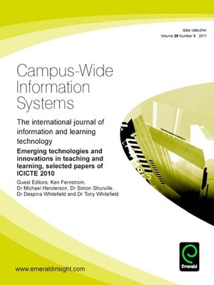 cover image of Campus-Wide Information Systems, Volume 28, Issue 3